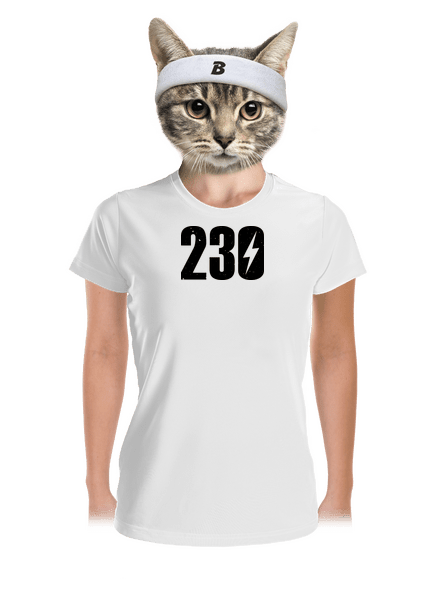230 V dámské sportovní tričko White