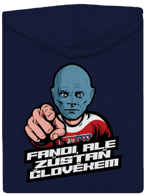 Fandi, ale zůstaň Fantomasem pánská mikina na zip Navy