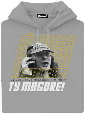 B18: Jiří Kára pánská mikina klokanka Light Melange