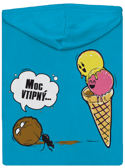 Moc vtipný dámská mikina na zip Blue Atol