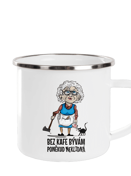 Neklidná bez kafe plecháček White