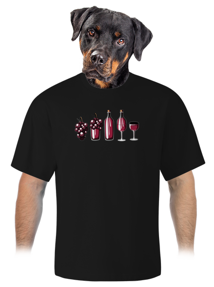 Evoluce červeného vína unisex tričko oversized Black