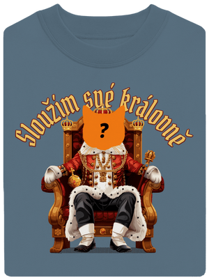 Sloužím svému králi unisex mikina bez kapuce Nordic Blue