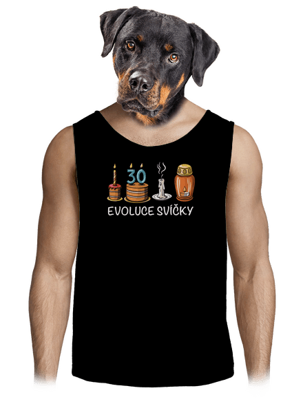 Evoluce svíčky pánské tílko Black