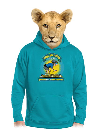 Závislost na kole dětská mikina klokanka Hawaiian Blue