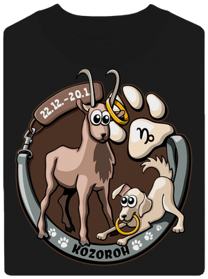 Psí horoskop: Kozoroh unisex mikina bez kapuce Black