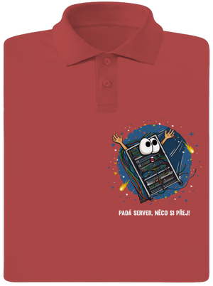 Padá server pánská polokošile Burgundy