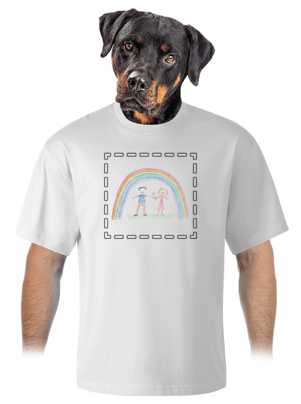 Dětské kresby - nahraj vlastní unisex tričko oversized White