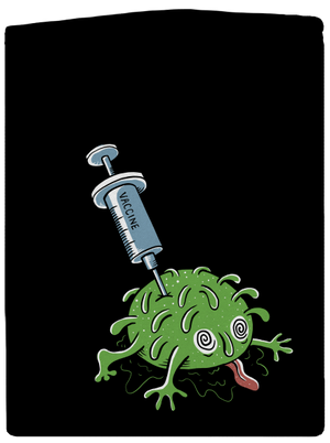 Zapíchlý covid pánská mikina na zip Black