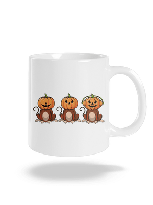 Halloween opičky klasický hrnek White