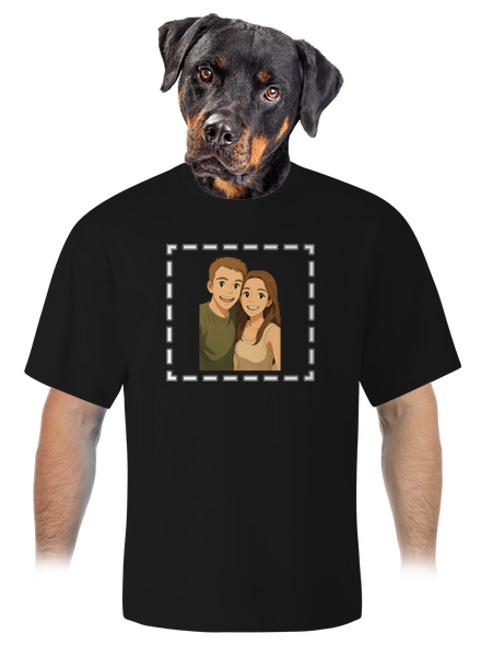 Ghibli efekt z vlastní fotky unisex tričko oversized Black