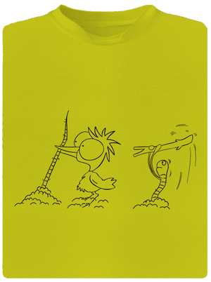 Omalovánka: Nesprávný konec dětské sportovní tričko Neon Yellow