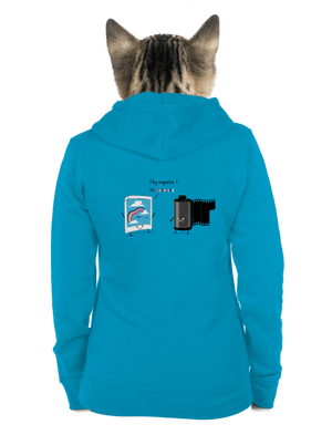 Buď pozitivní dámská mikina na zip Blue Atol