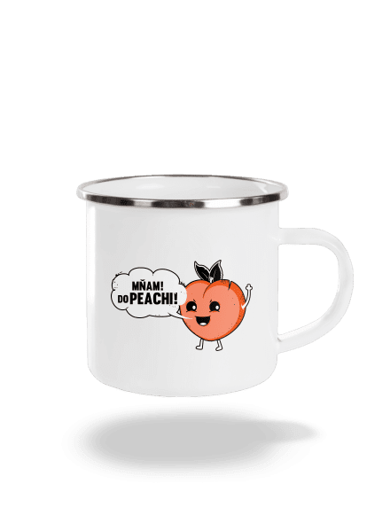 Mňam do peachi plecháček White