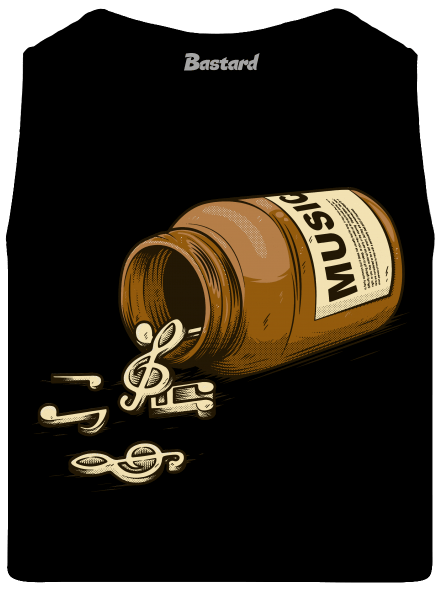 Music Pills pánské tílko Black