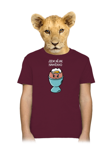 Naměkko dětské tričko Burgundy