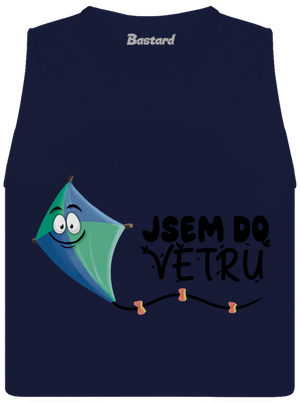 Do větru dámské tílko volné Navy