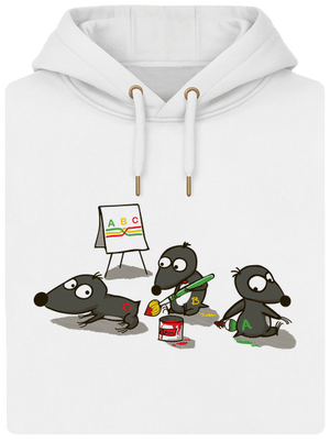 Pražský krtek unisex mikina premium Snowwhite