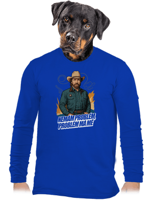 B19: Chuck Norris z Walker, Texas Ranger pánské dlouhý rukáv Royal Blue
