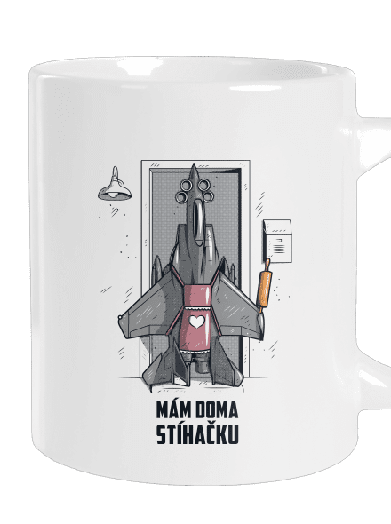 Stíhačka velký hrnek White