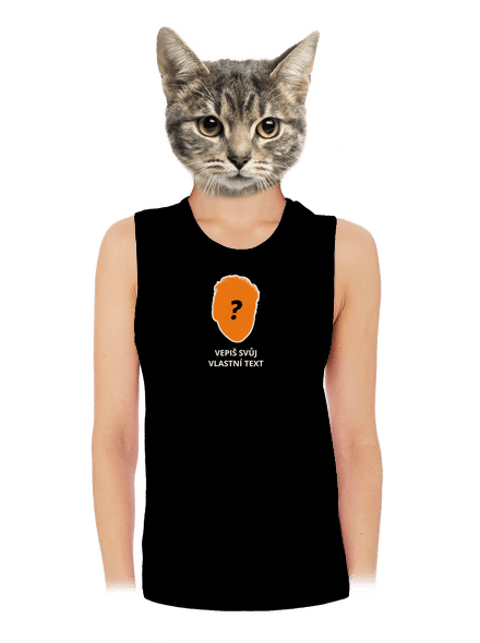 Tvoje hlava dámské tílko volné Black