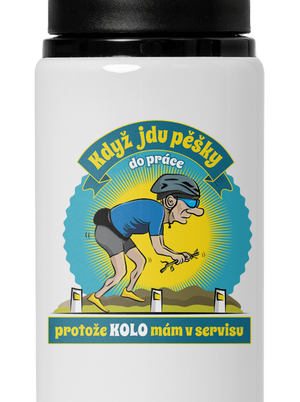 Závislost na kole lahev na vodu White