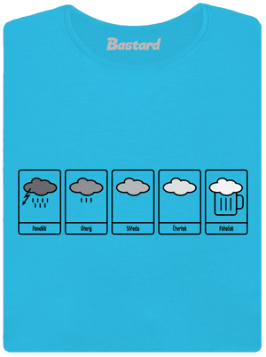 Předpověď počasí dámské tričko Blue Atol