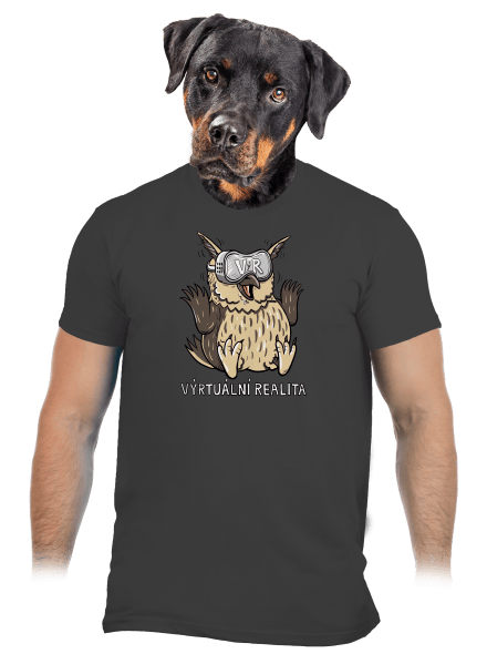 Výrtuální realita pánské tričko Dark Grey