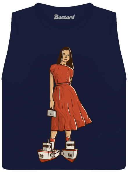 Lodičky dámské tílko volné Navy