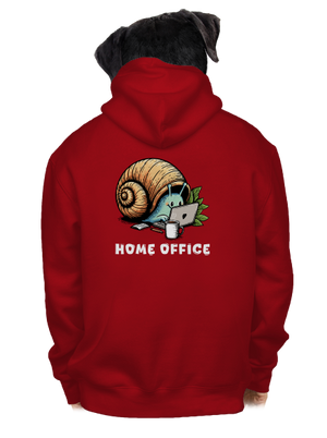 Šnekův home office pánská mikina na zip Red