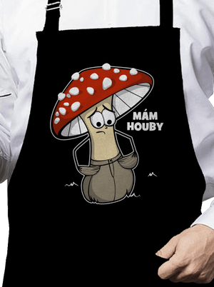 Mám houby zástěra Black