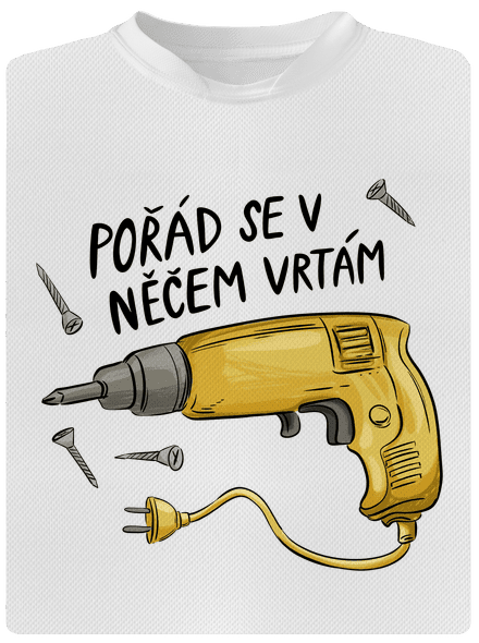 Vrtám pánské sportovní tričko White