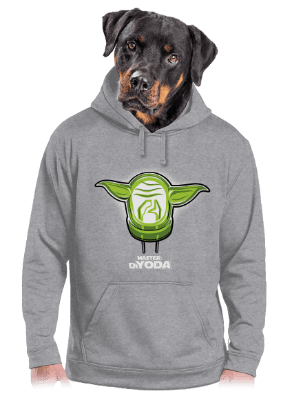 Mistr DiYoda pánská mikina klokanka Light Melange