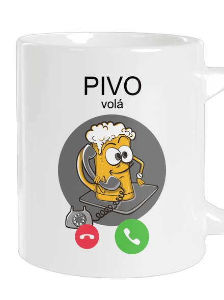 Pivo volá velký hrnek White