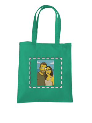 Simpsonovi z vlastní fotky taška Mint