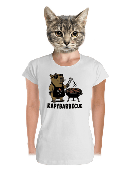 Kapybarbecue dámské tričko premium White