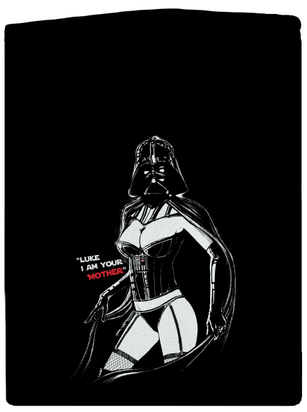 Mrs. Vader pánská mikina na zip Black