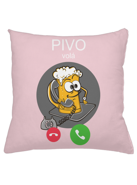 Pivo volá polštář Light Pink