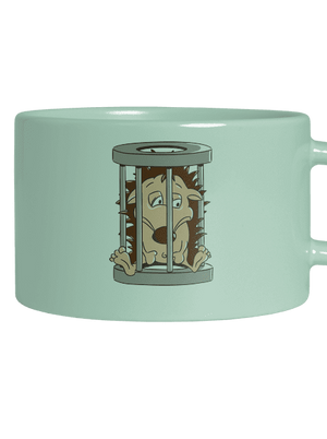 Ježeček v kleci hrnek makronka Mint Macaron