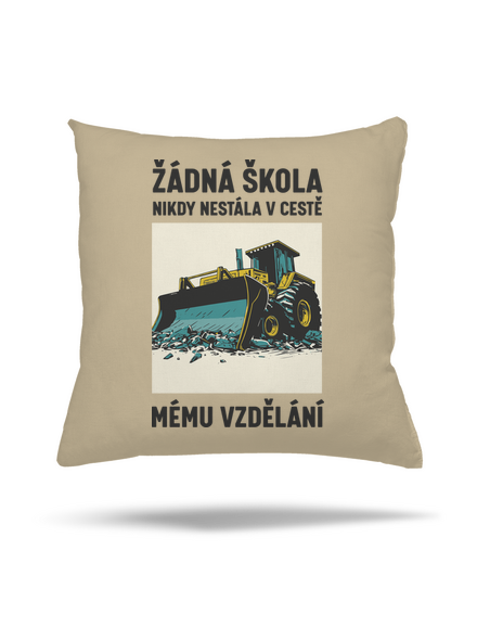 Žádná škola polštář Beige