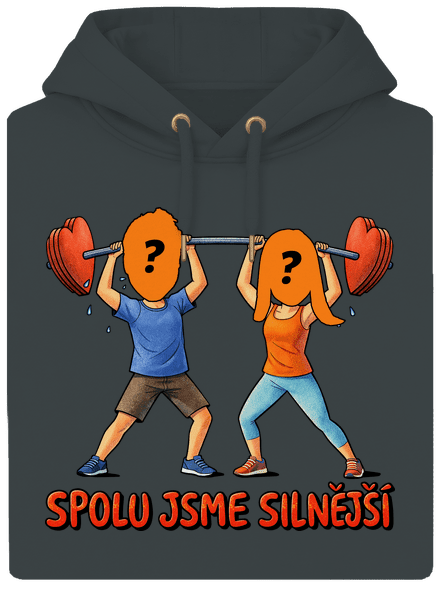 Spolu jsme silnější unisex mikina premium Charcoal