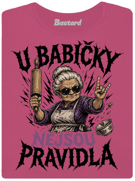 U babičky dámské tričko premium Magenta