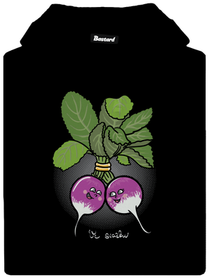 Ředkvičky ve svazku dámská mikina klokanka Black