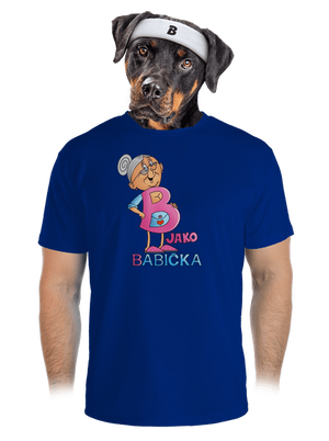 B jako babička pánské sportovní tričko Royal Blue Mal