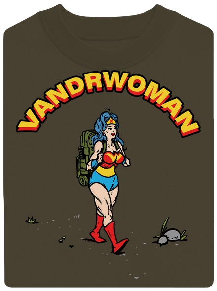 Vandrwoman unisex mikina bez kapuce Urban Khaki