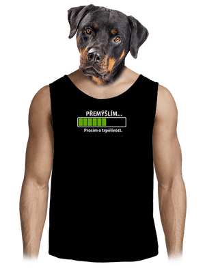 Přemýšlím pánské tílko Black