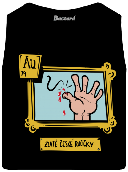 Zlaté české ručičky pánské tílko Black