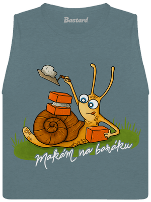 Makám na baráku dámské tílko volné Heather Deep Teal