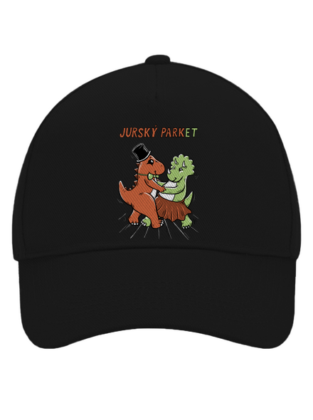 Jurský parket kšiltovka baseballka Black