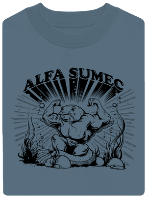 Alfasumec unisex mikina bez kapuce Nordic Blue